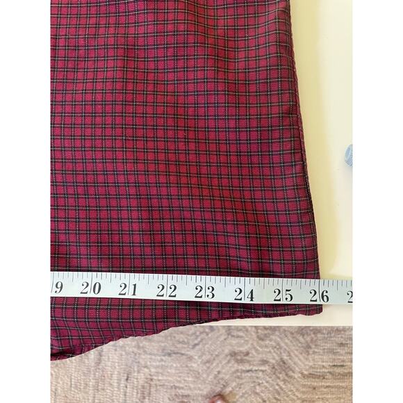 Claiborne Men's Red Plaid button down dress shirt size 16-1/2 32-33 Large - Picture 11 of 13